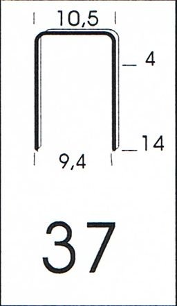 Klammer 37/6 NK Schachtel = 5.000 Stck