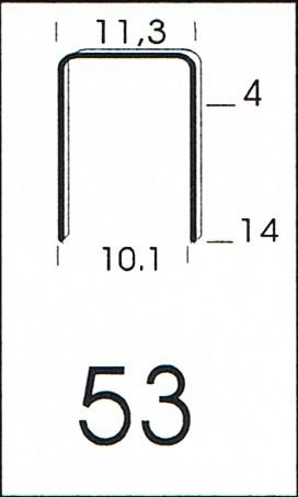 Klammer 53/10 NK Schachtel = 5.000 Stck