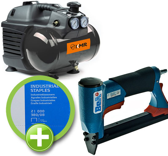 Kompressor KMR K162-6 + Tacker BeA 380/16-420 + Klammern 380/8 NK