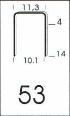 Klammer 53/6 NK Schachtel = 5.000 Stck